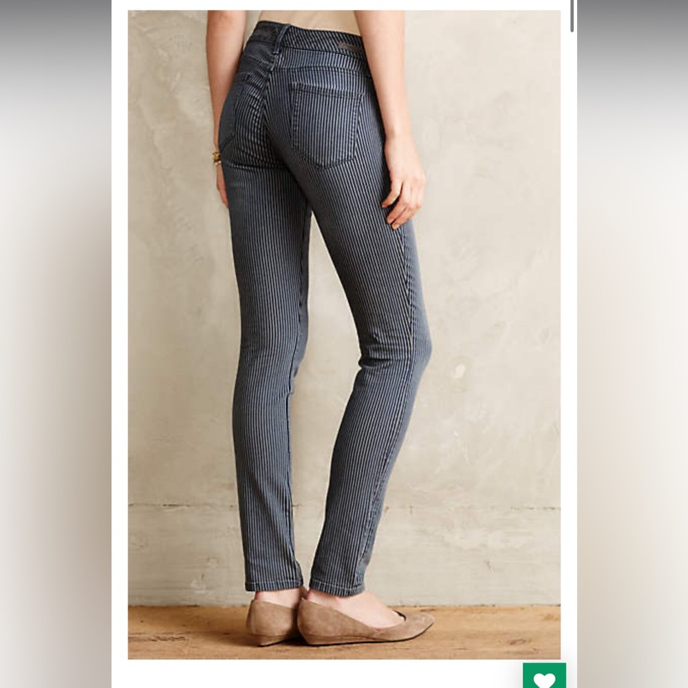 Anthropologie "Level 99 Liza Skinny Jeans in Railroad Stripe" size 30